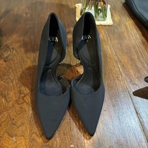 Zara Black Pointed Heels